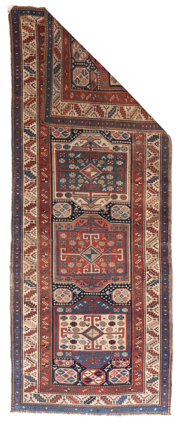 Antique Caucasian Shirvan Rug 3’7" x 9’3"