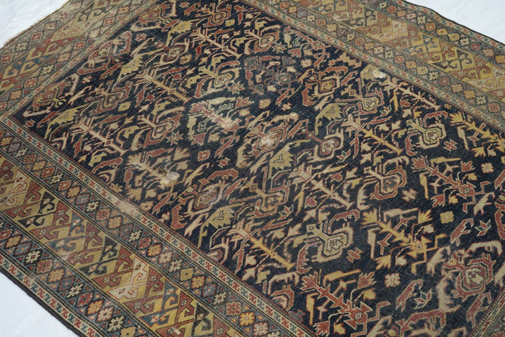 Antique Shirvan Rug 4'3'' x 5'5''