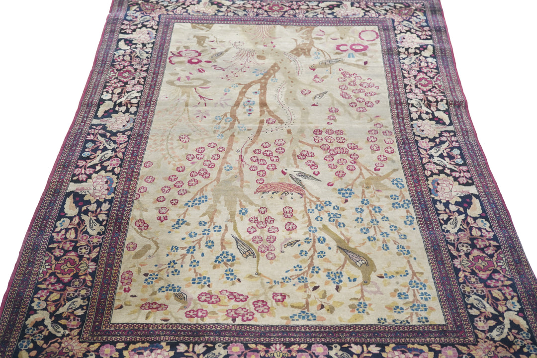 Antique Persian Isfahan Rug 4'3'' x 6'10''