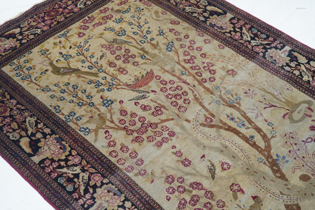 Antique Persian Isfahan Rug 4'3'' x 6'10''