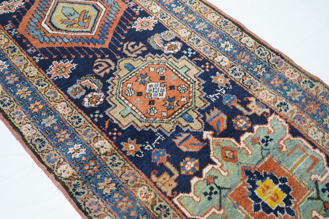 Antique Persian Heriz Runner 3'4'' x 14'5''