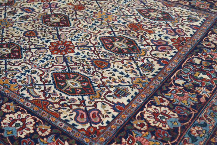 Antique Persian Dabir Kashan Rug 4'4'' x 6'10''