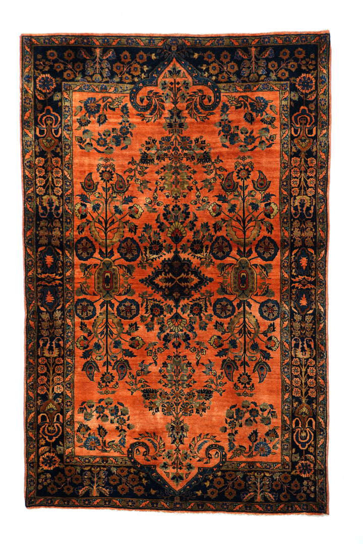 Antique Mohajeran Sarouk Rug 4'2'' x 6'5''