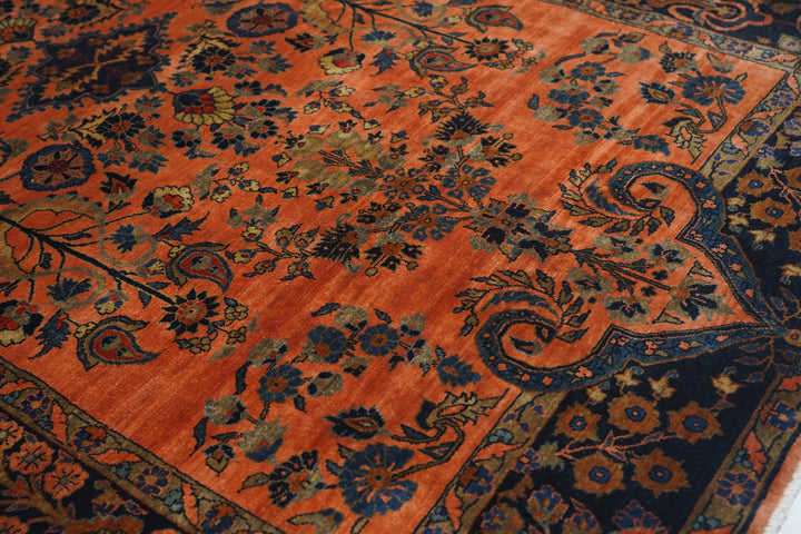 Antique Mohajeran Sarouk Rug 4'2'' x 6'5''