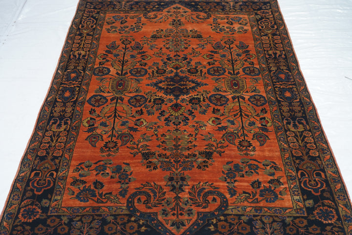 Antique Mohajeran Sarouk Rug 4'2'' x 6'5''