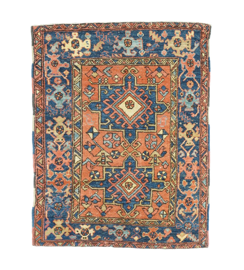 Antique Heriz Rug 3'3'' x 4'2''