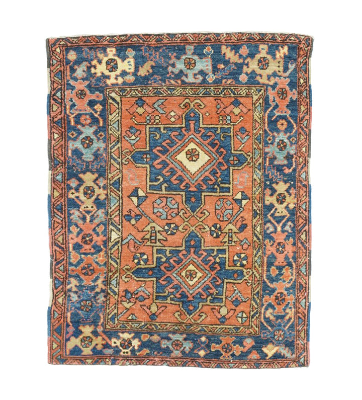 Antique Heriz Rug 3'3'' x 4'2''