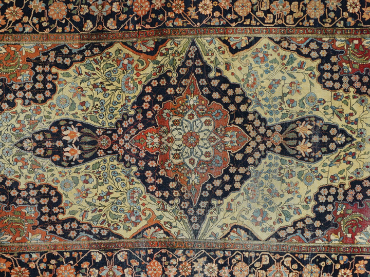 Antique Mohtasham Kashan Rug 4'1'' x 6'8''