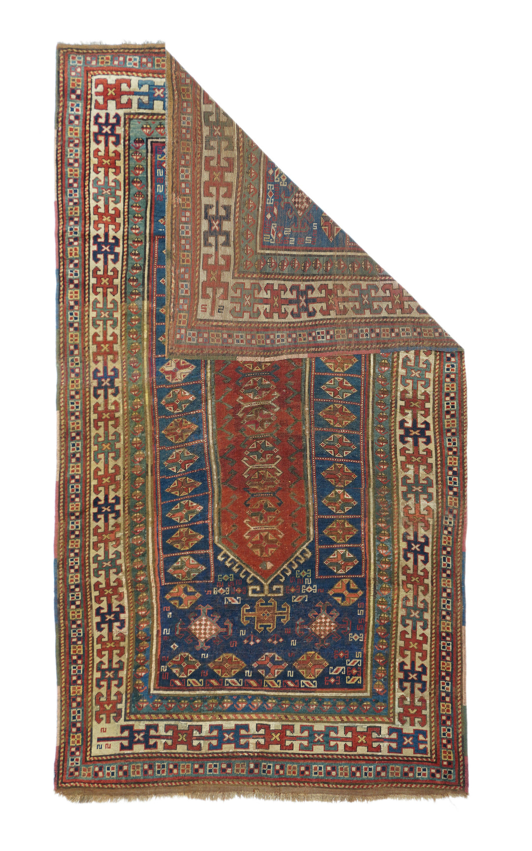 Antique Kazak Rug 4'4'' x 7'9''