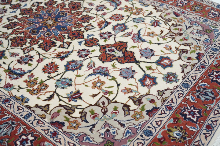 Vintage Extremely Fine Persian Tabriz Rug 3'5'' x 5'2''