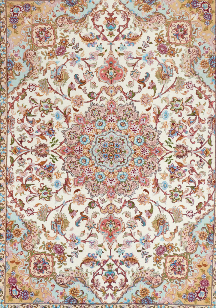 Vintage Extremely Fine Tabriz Rug 5'1'' x 6'11''