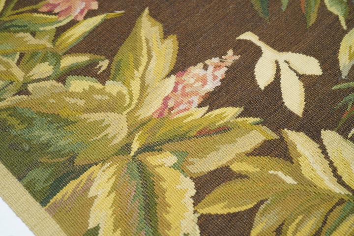 Aubusson Flat Weave Wool Rug 6'0" x 9'0"