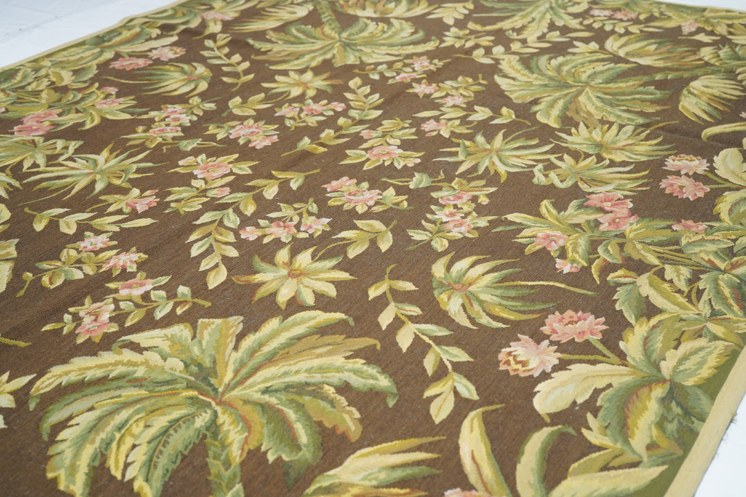 Aubusson Flat Weave Wool Rug 6'0" x 9'0"