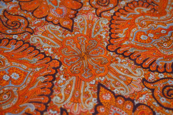 Antique Indian Textile Paisley Shall. Left Middle Part Missing 5'2'' x 10'1''