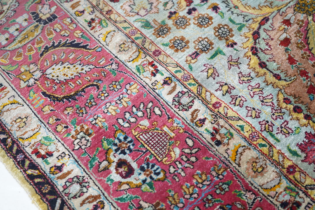 Extremely Fine Persian Silk Tabriz Rug 6'0" x 8'3''