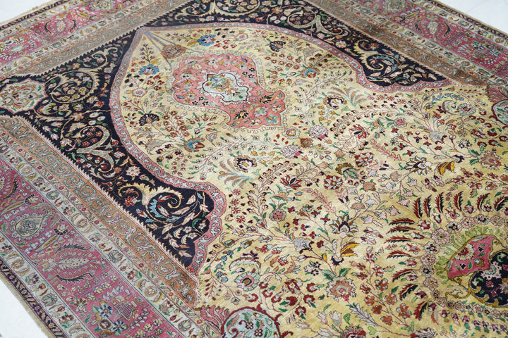 Extremely Fine Persian Silk Tabriz Rug 6'0" x 8'3''