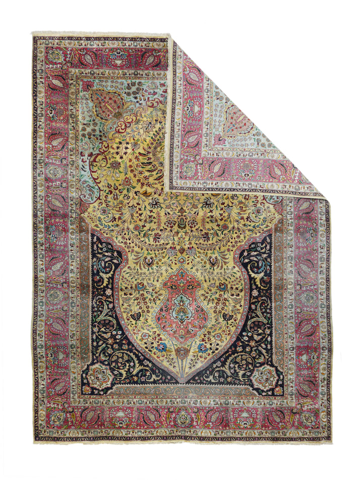 Extremely Fine Persian Silk Tabriz Rug 6'0" x 8'3''