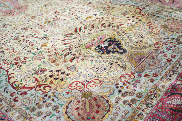 Extremely Fine Persian Silk Tabriz Rug 6'0" x 8'3''