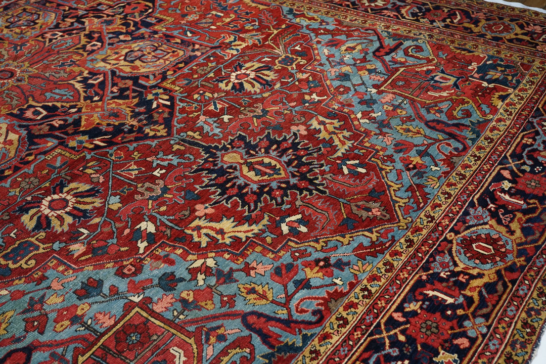 Antique Heriz Rug 12'0'' x 15'6''