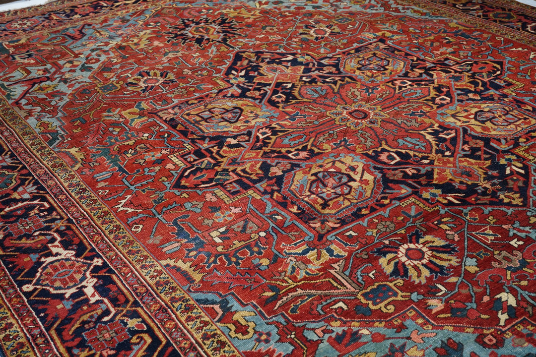 Antique Heriz Rug 12'0'' x 15'6''