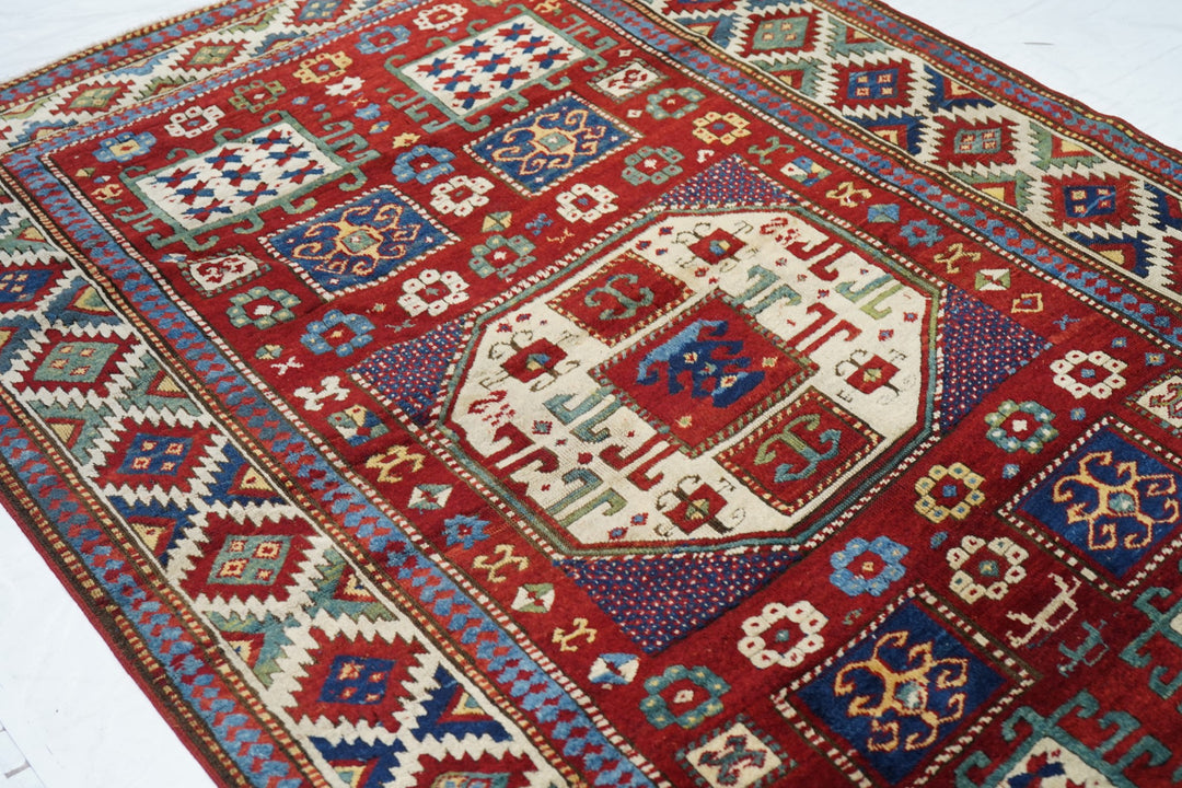 Antique Caucasian Kazak Rug 5’3” x 8’0"