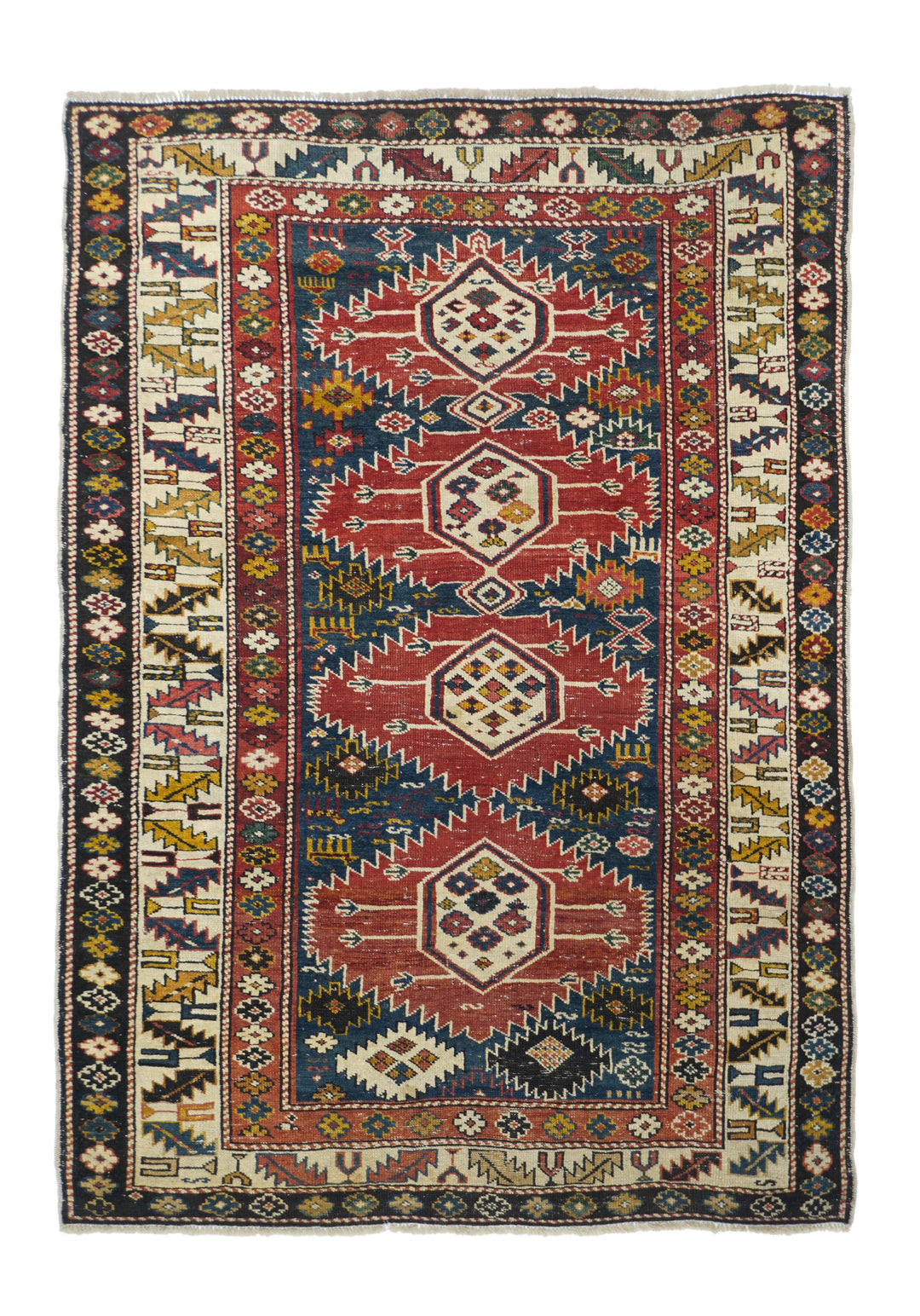 Antique Kuba Rug 3'8'' x 5'0"