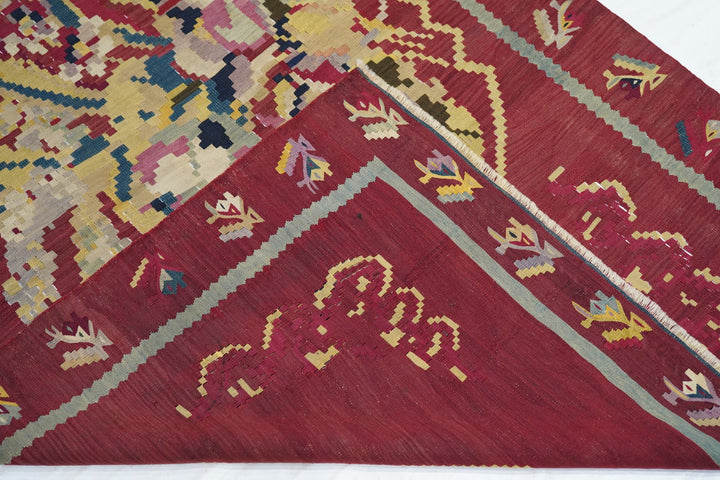 Antique Charkoy Kilim Rug 4’ x 5’10”