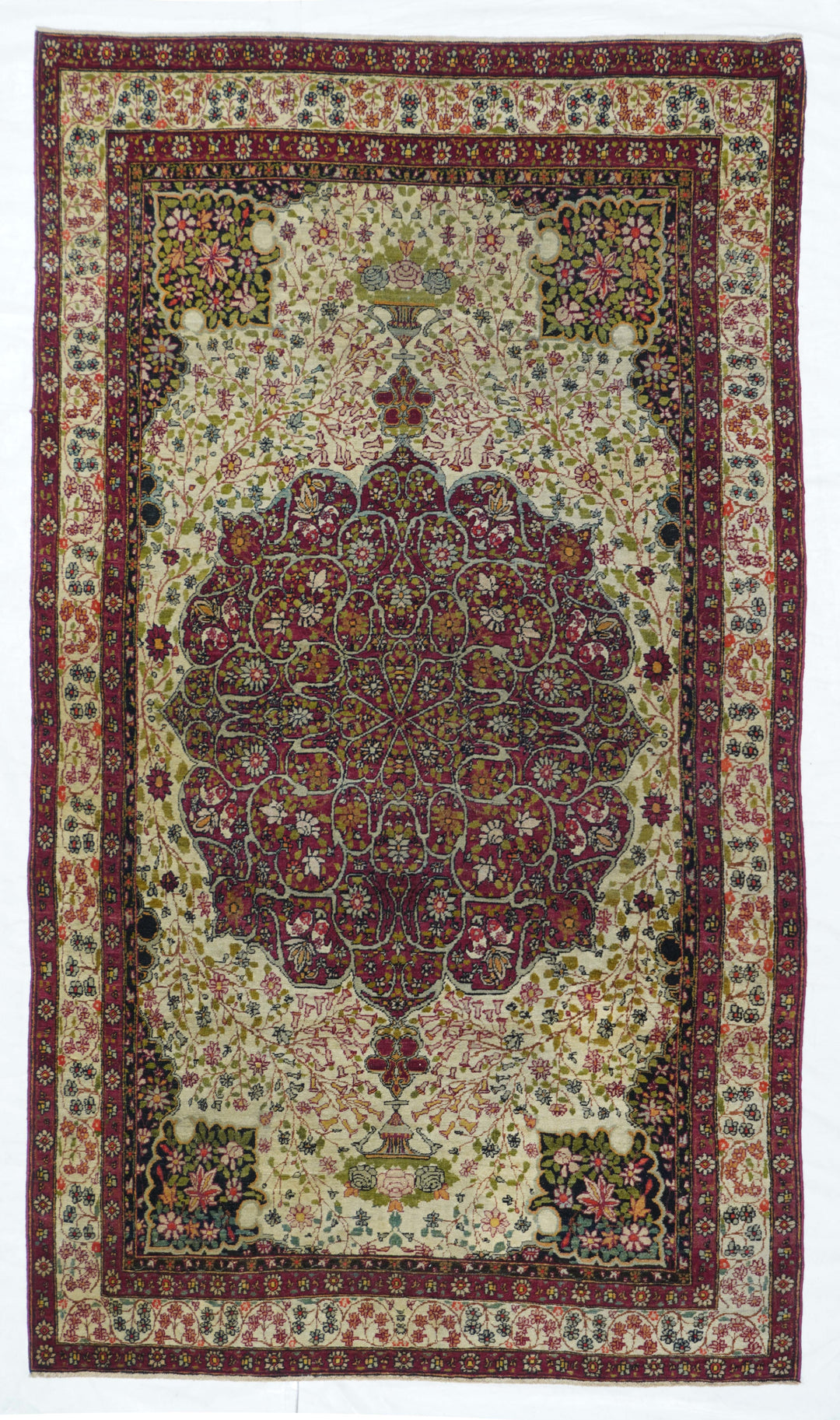 Antique Lavar Kerman Rug 3'8'' x 6'9''