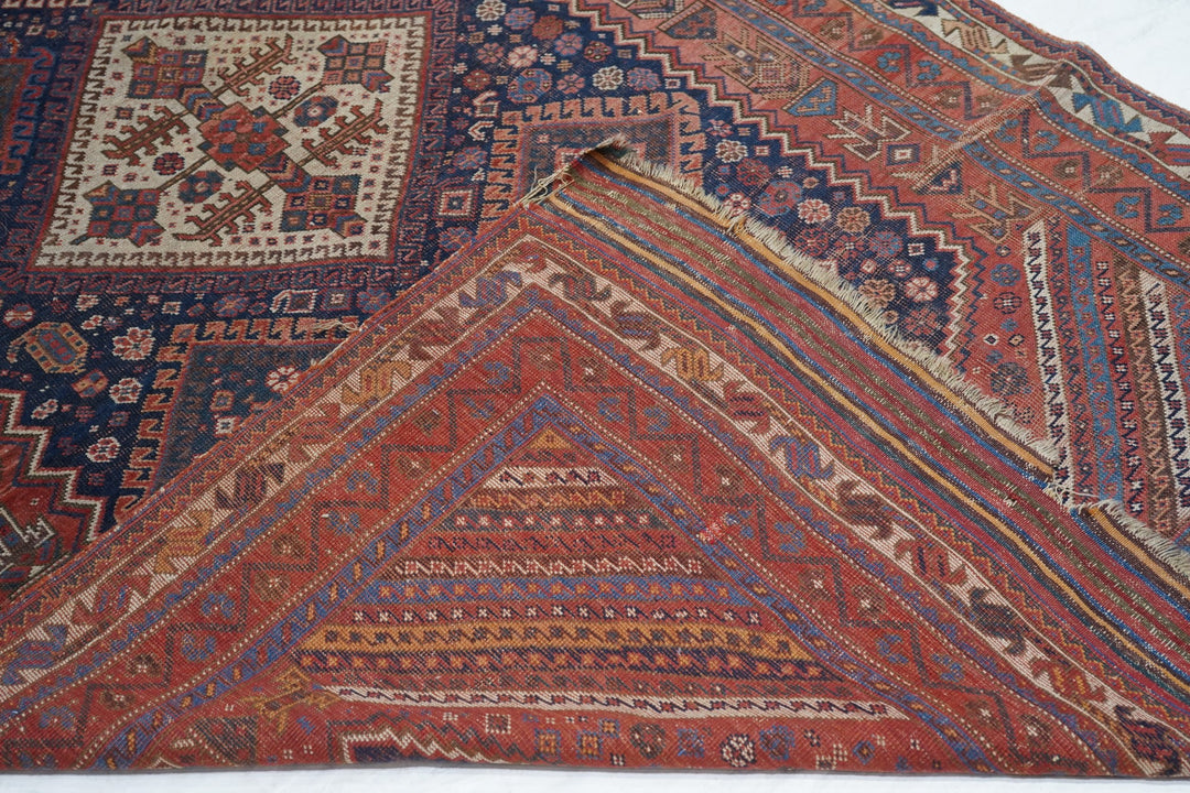 Antique Persian Qashqai Rug 4’7" x 9’6”