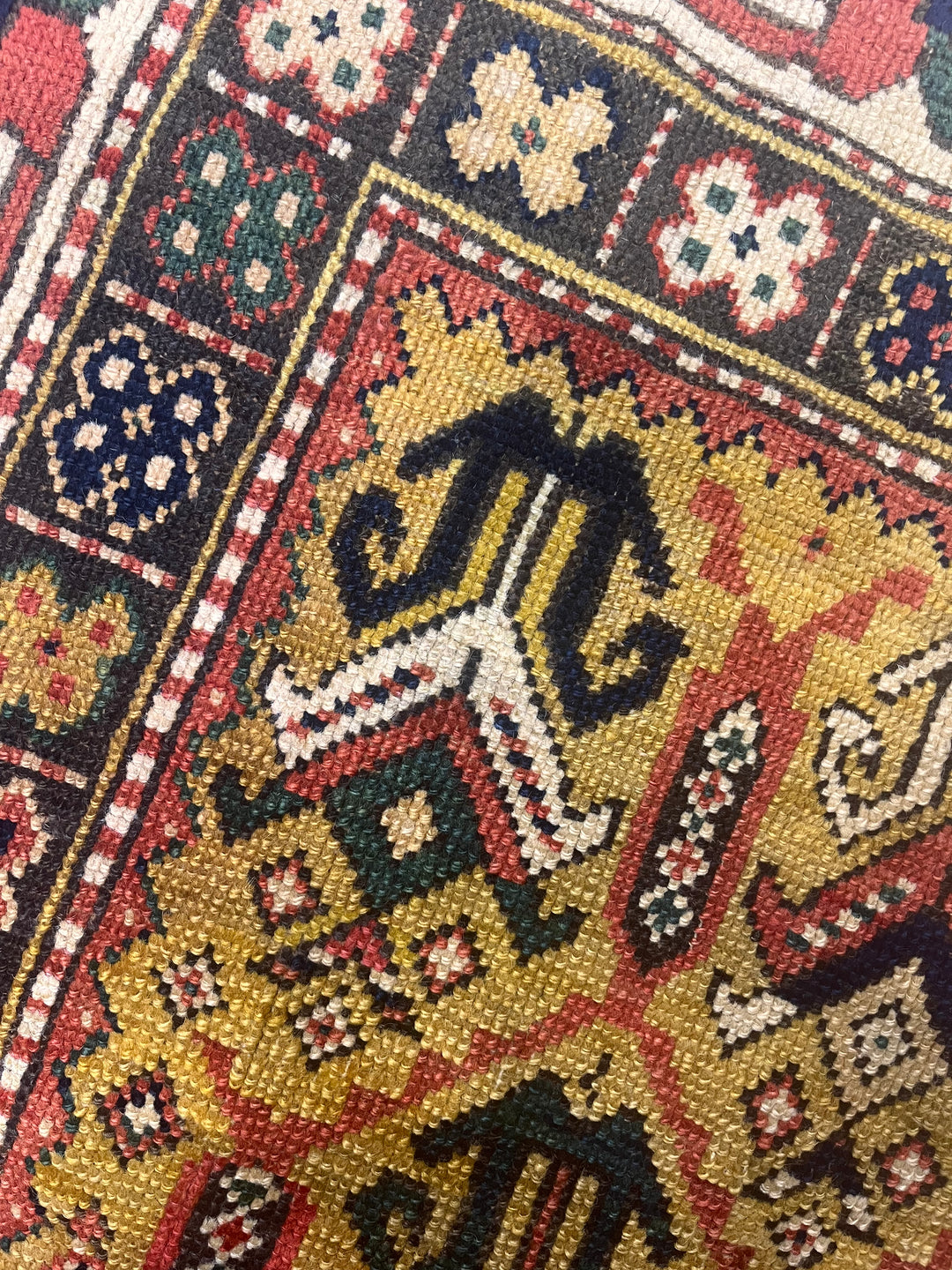 Antique Kazak Ganjeh Rug 4’1" x 6’0"