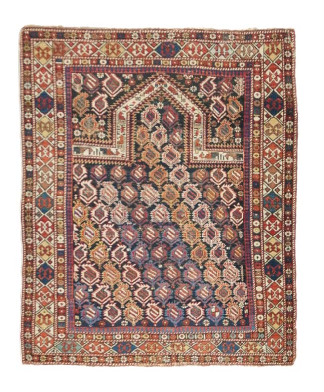 Antique Dagestan Marasali Rug 3'8'' x 4'6''