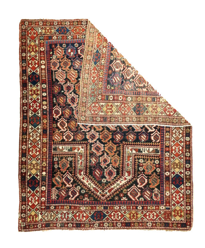 Antique Dagestan Marasali Rug 3'8'' x 4'6''