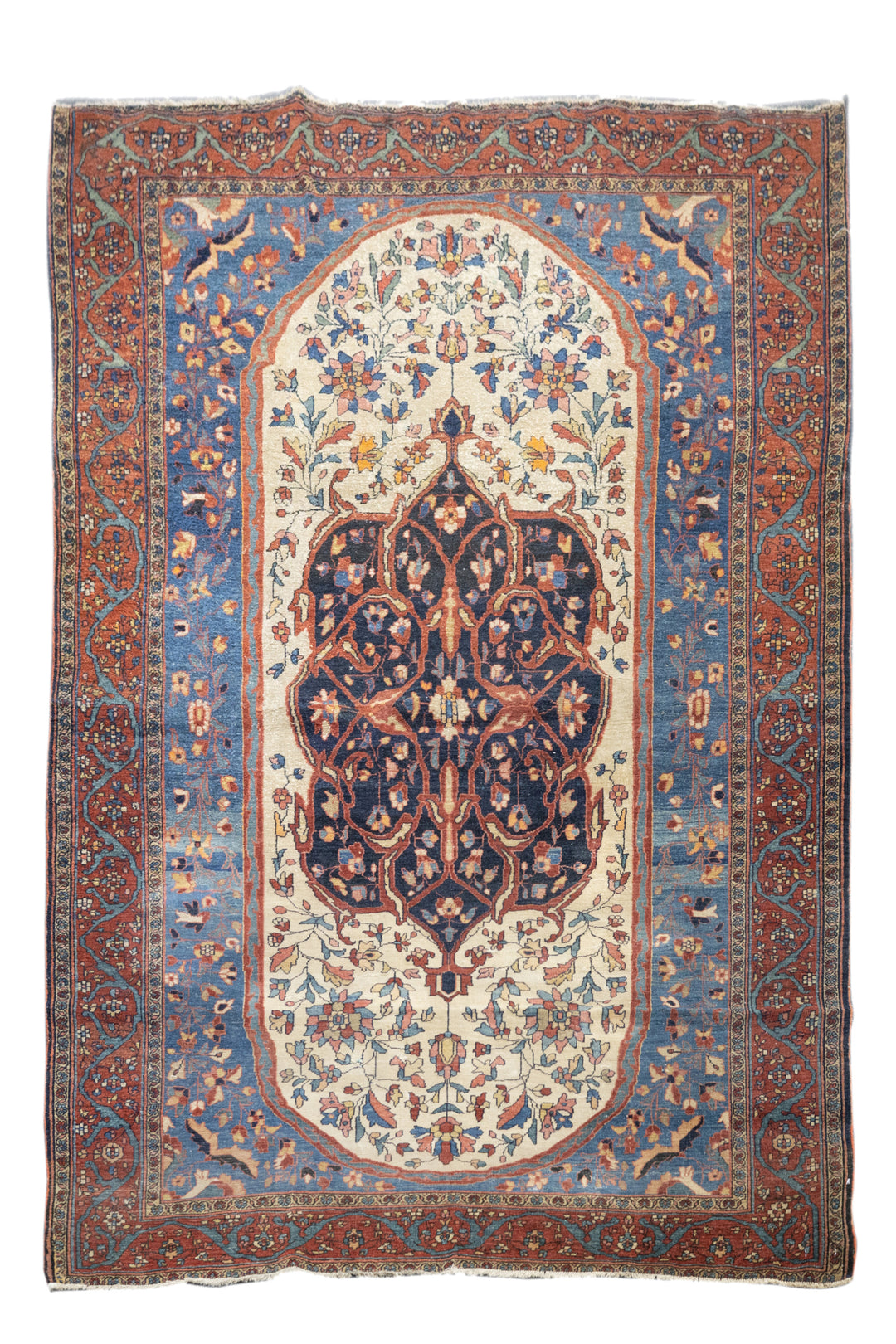 Antique Farahan Sarouk Rug 4'3'' x 6'6''