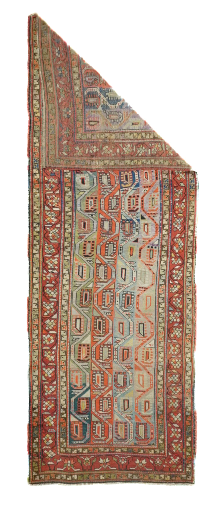 Antique Genje Kazak Rug 3'11'' x 11'1''