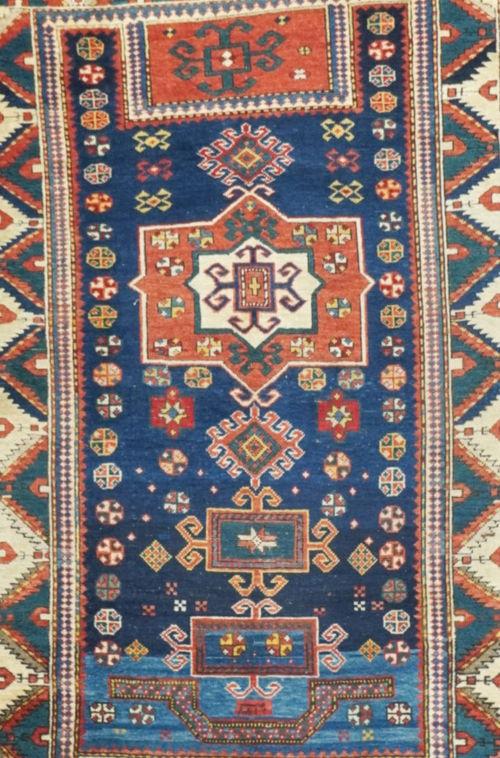 Antique Caucasian Kuba Rug 3'7'' x 5'8''