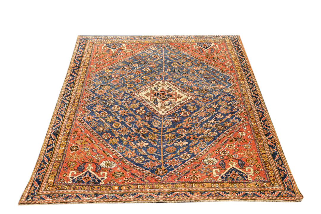 Antique Qashqai Rug 4'9'' x 6'8''