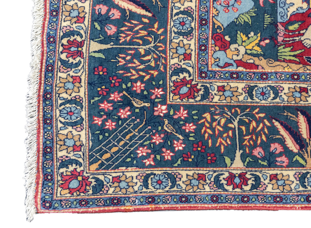 Antique Persian Tehran Rug 4'3" x 7’5”