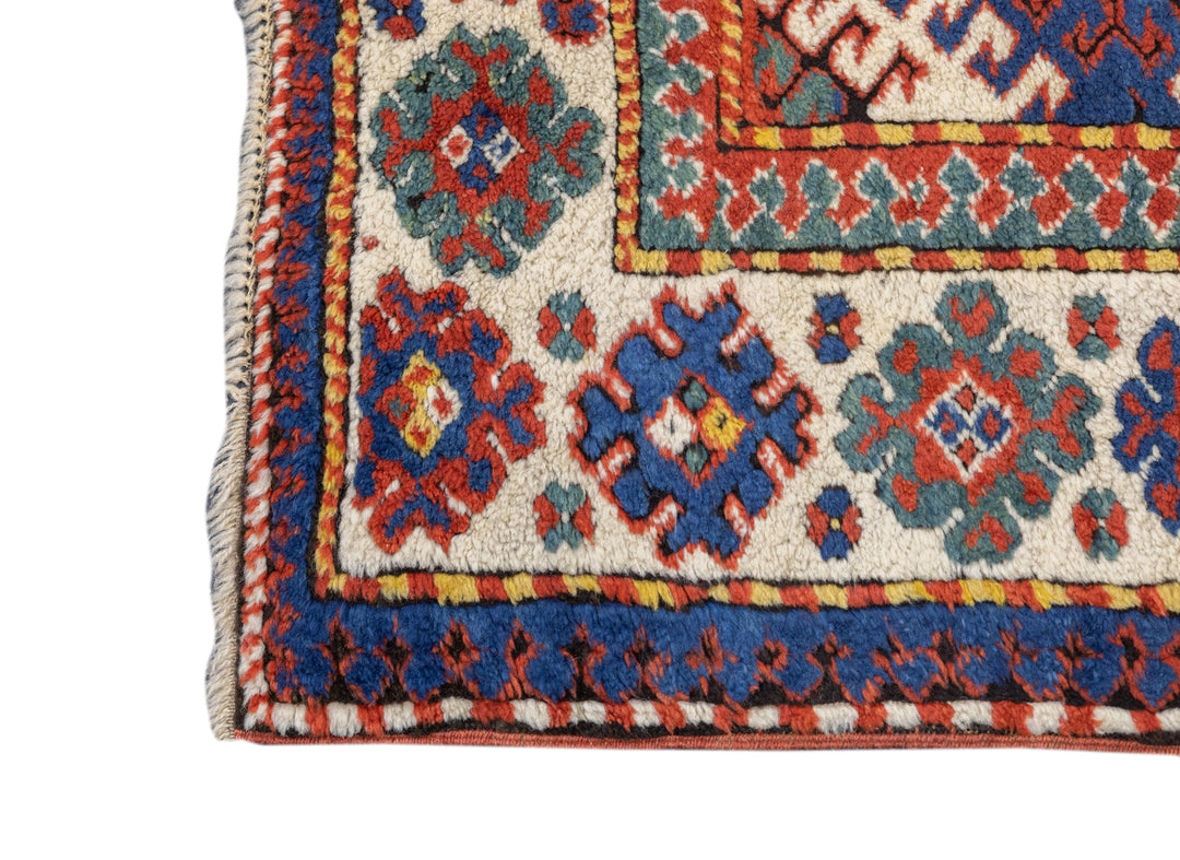 Antique Kazak Borcholo Rug 4'10'' x 8'8''