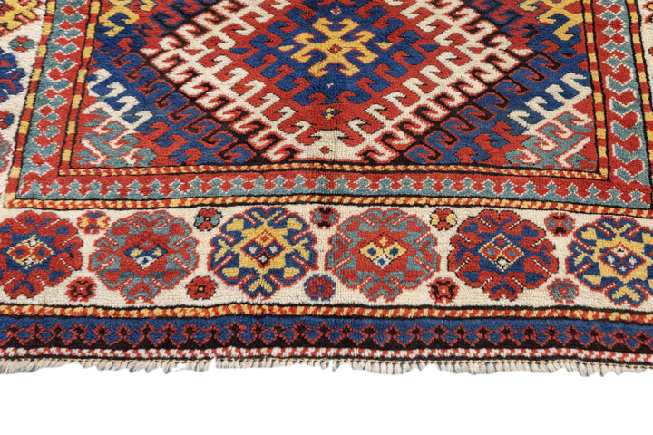 Antique Kazak Borcholo Rug 4'10'' x 8'8''