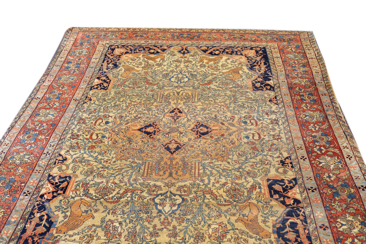 Antique Farahan Sarouk Rug 6'9'' x 10'3''