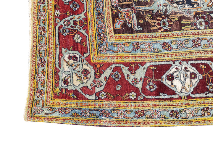 Antique Mohtasham Kashan Rug 4'9'' x 8'1''