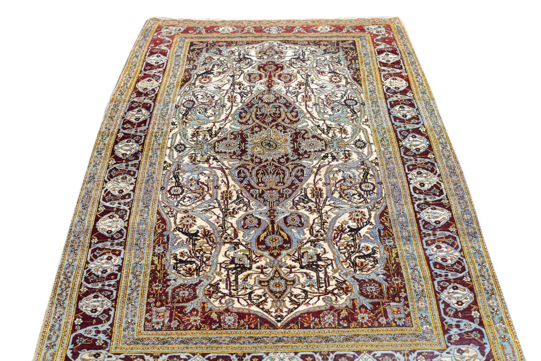 Antique Mohtasham Kashan Rug 4'9'' x 8'1''