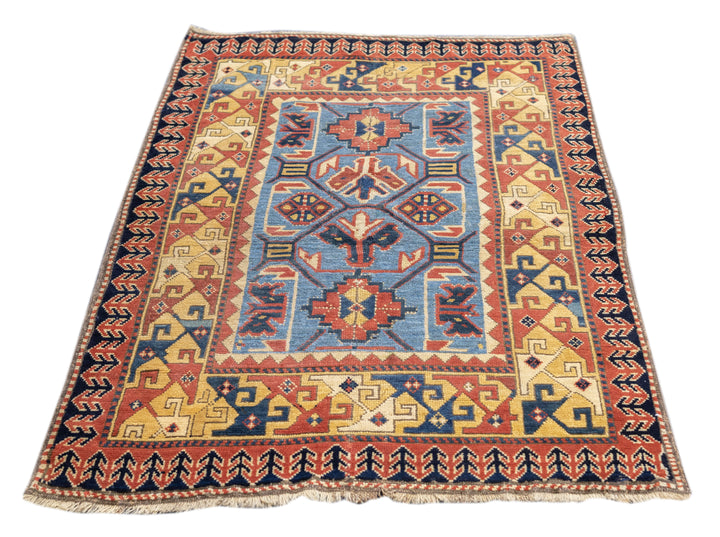 Antique Kazak Rug 3'5'' x 5'2''