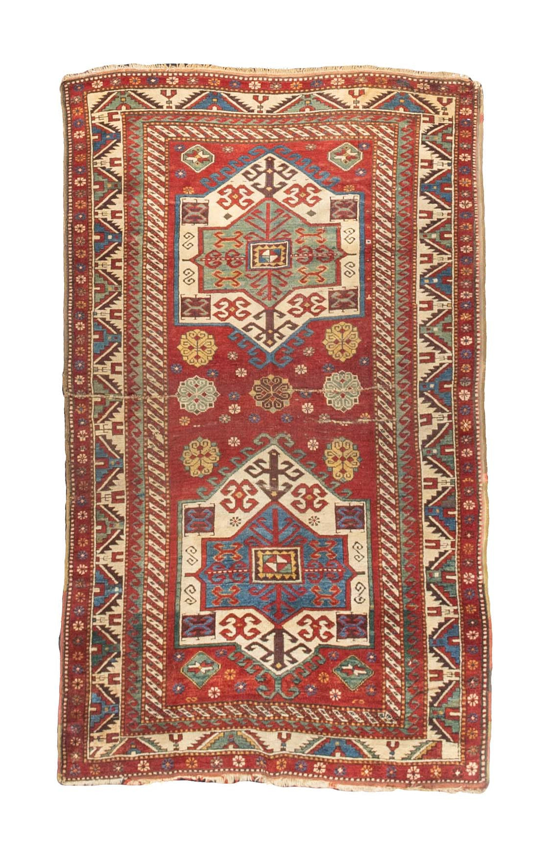 Antique Caucasian Kazak Rug 4’3" x 7’0"