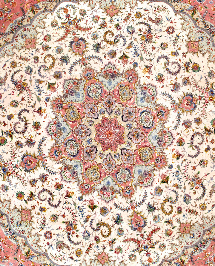 Extremely Fine Persian Tabriz Rug 13’0" x 13’0"