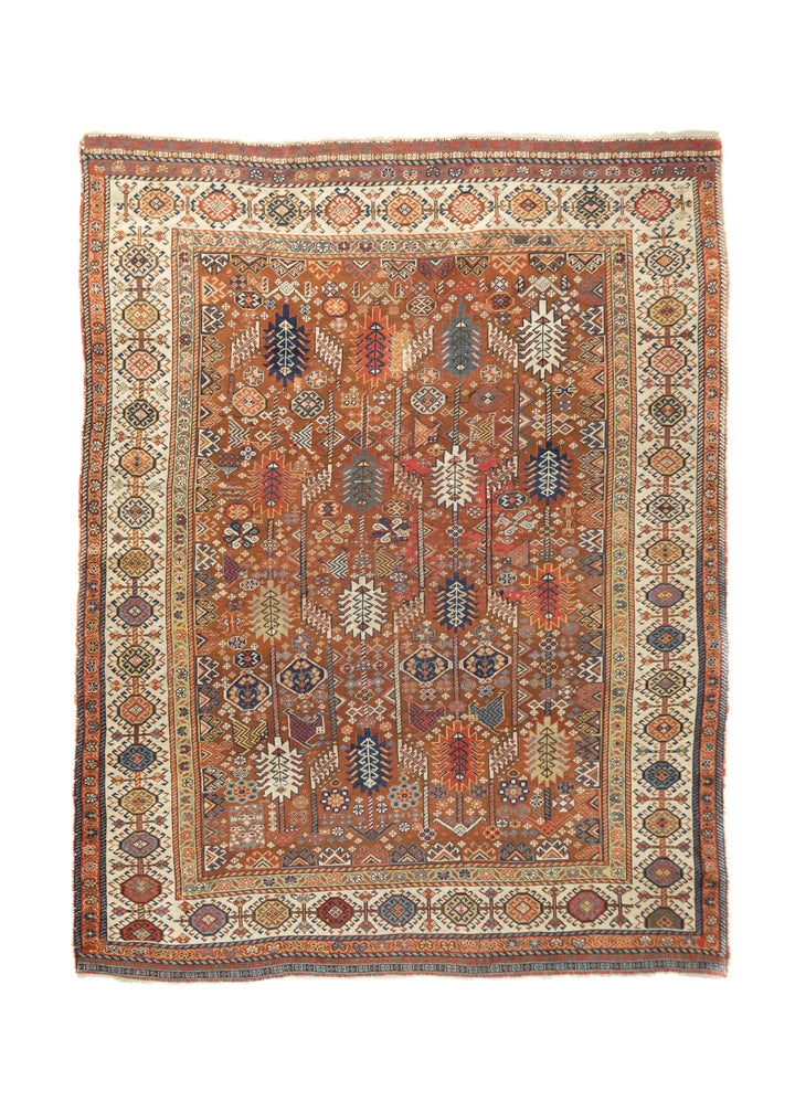 Antique Qashqai Shekarlou Rug 5'8'' x 7'7''