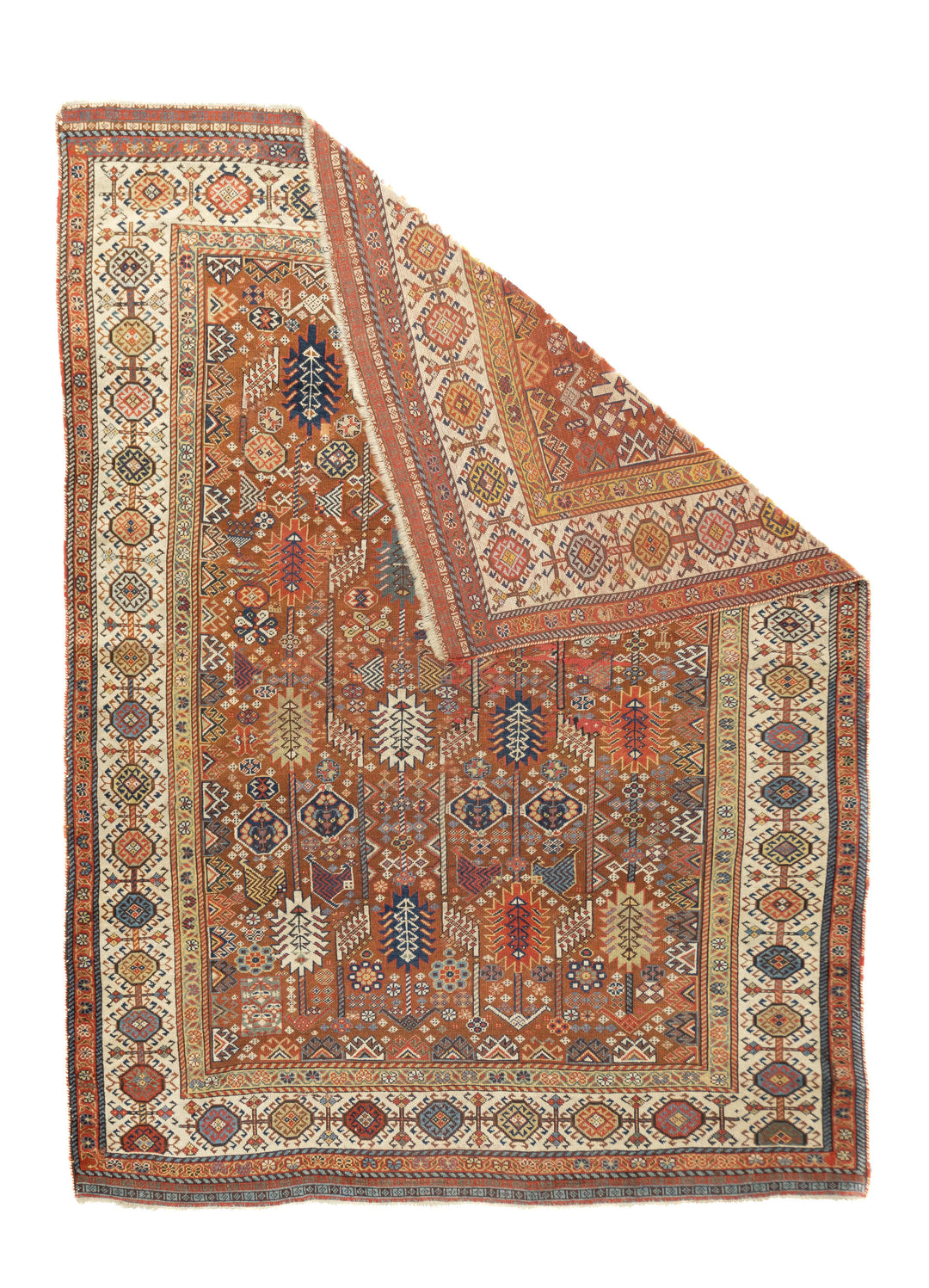 Antique Qashqai Shekarlou Rug 5'8'' x 7'7''