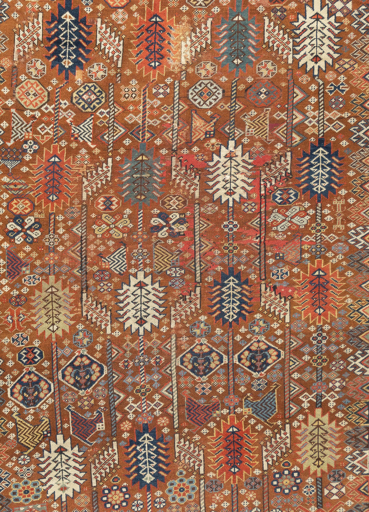 Antique Qashqai Shekarlou Rug 5'8'' x 7'7''