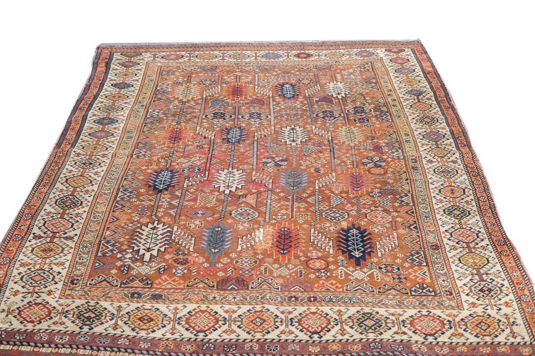 Antique Qashqai Shekarlou Rug 5'8'' x 7'7''