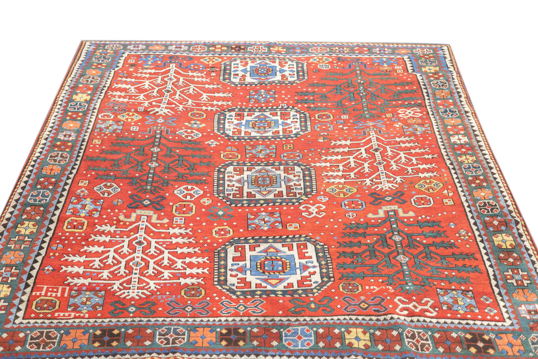 Antique Kazak Rug 6'4'' x 7'5''